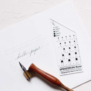 Spencerian Calligraphy Ruler, strumenti per calligrafia