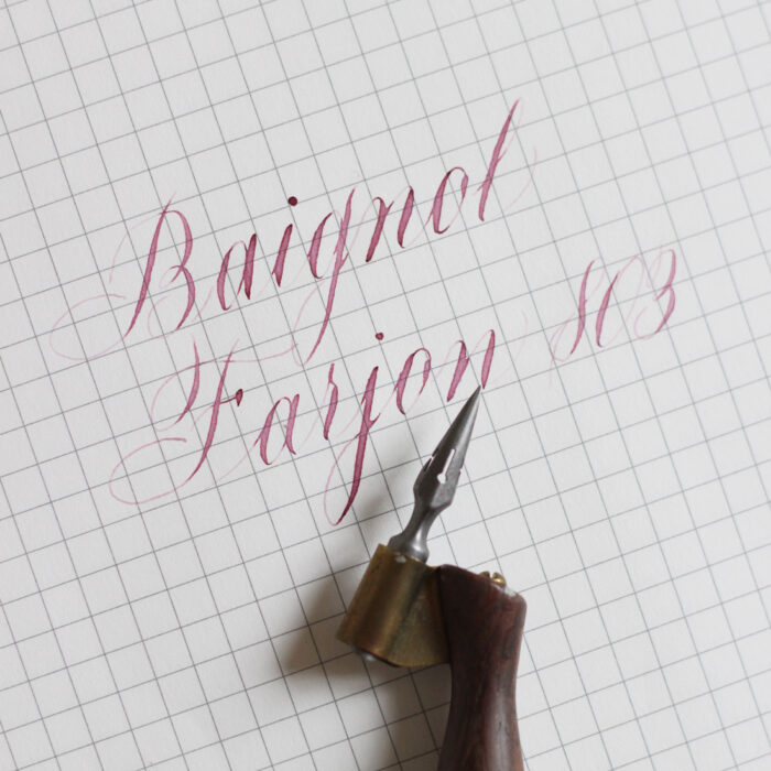 Baignol Farjon 803 Nib with Copperplate Calligraphy